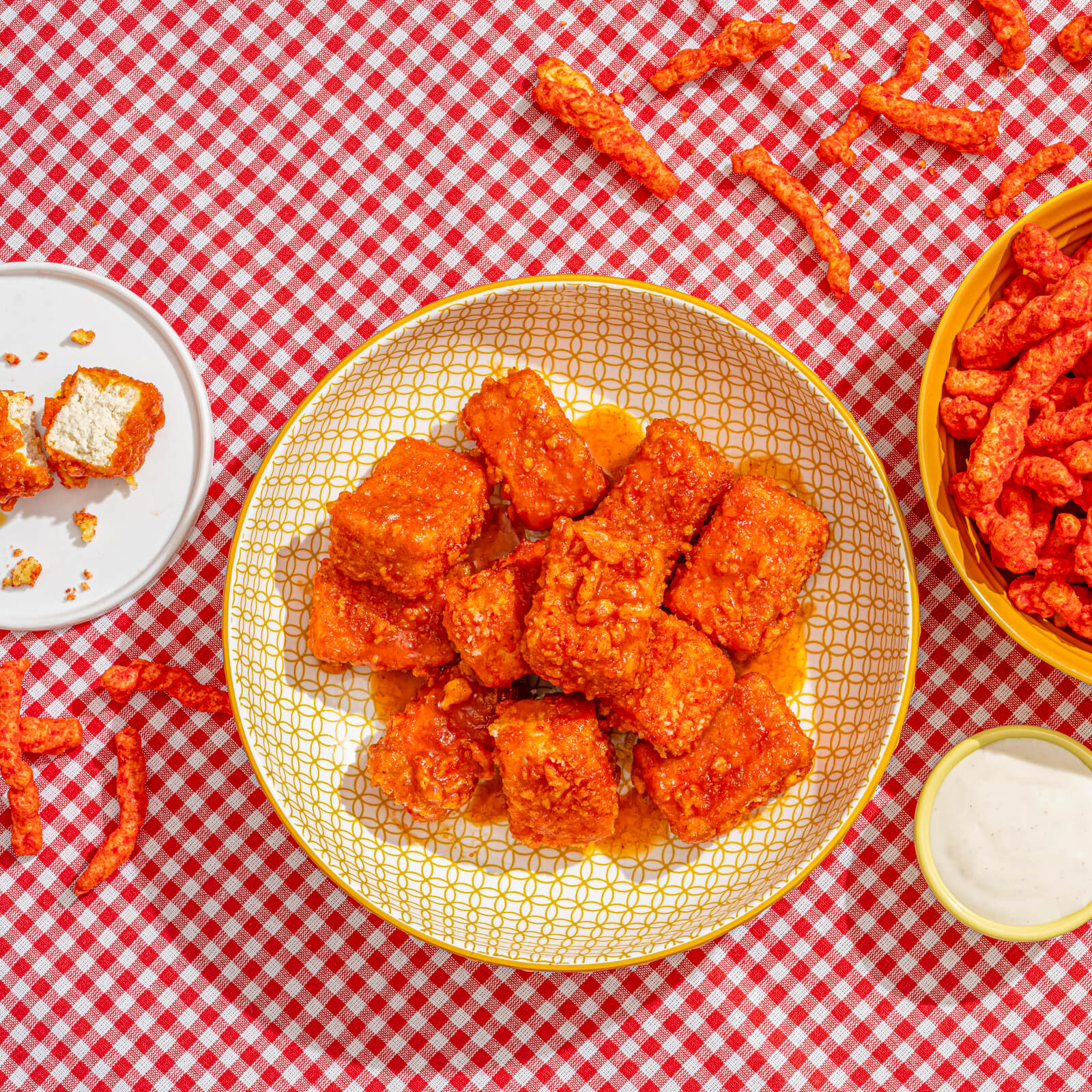 CHEETOS® FLAMIN HOT® Tofu Nuggets | FLVR