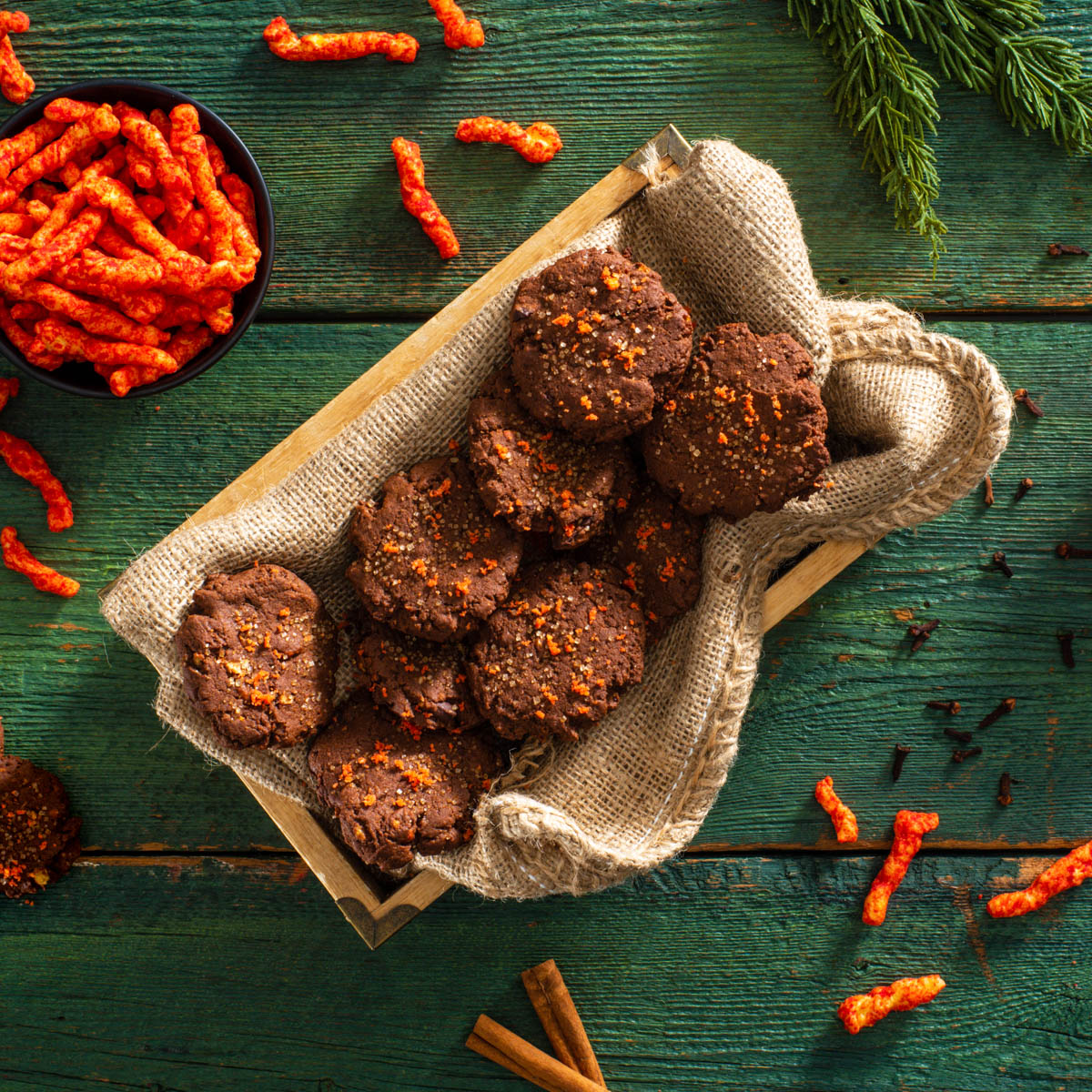 CHEETOS® FLAMIN HOT® Chocolate Gingerbread Cookies | FLVR
