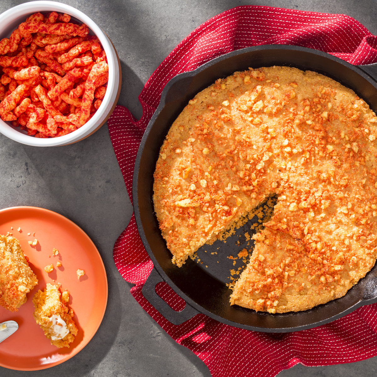 CHEETOS® FLAMIN HOT® Cornbread | FLVR