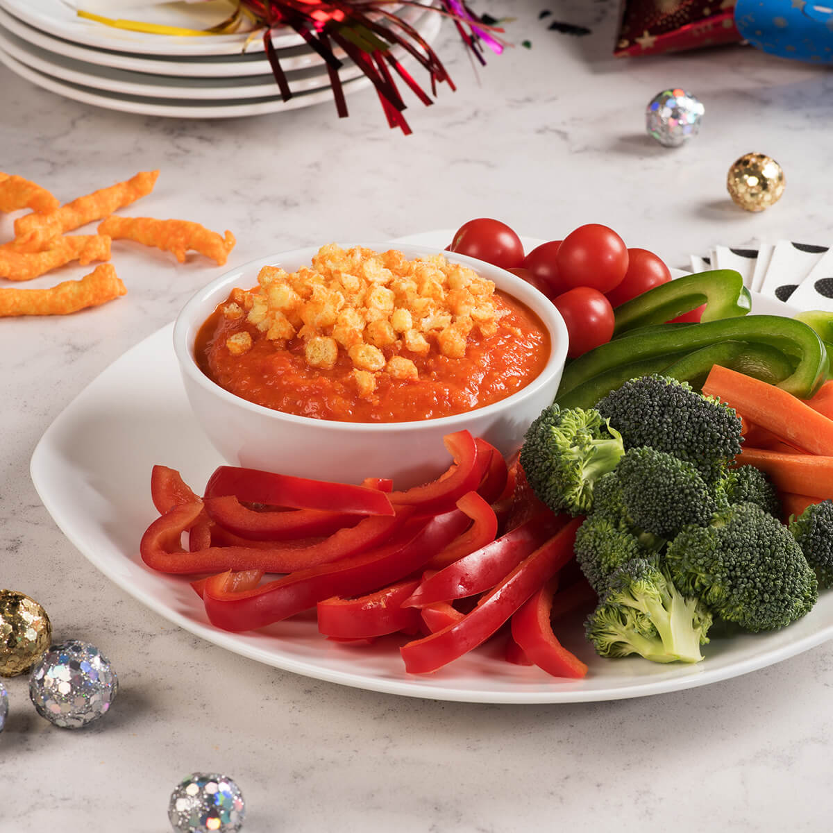 Crunchy Cheddar Red Pepper Dip | FLVR