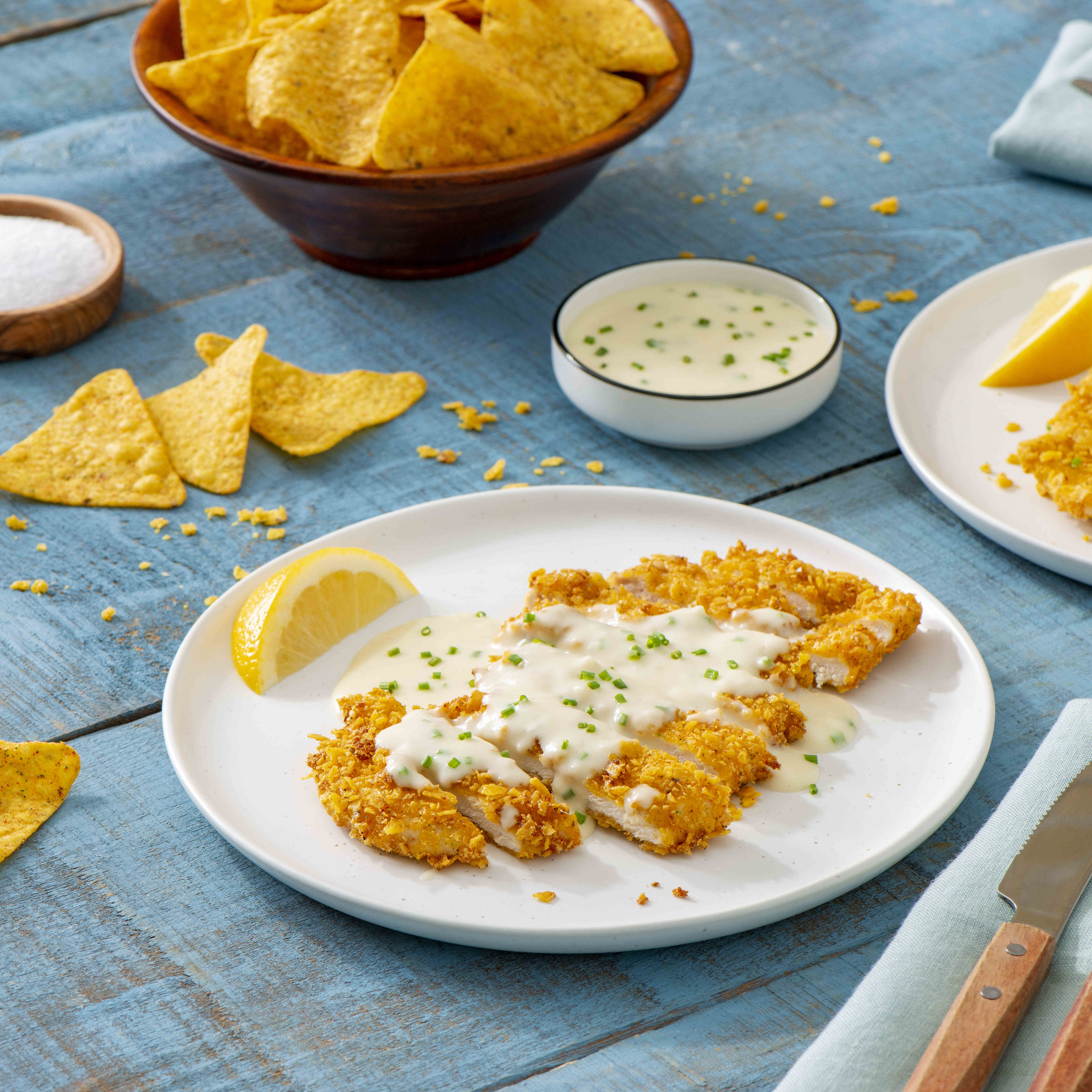 DORITOS® COOL RANCH® Schnitzel with Mustard Cream Sauce | FLVR