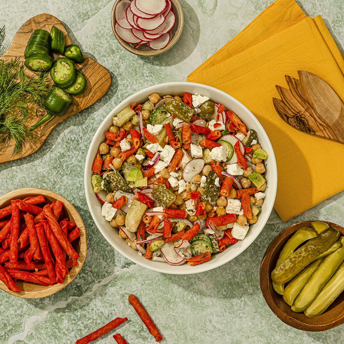 DORITOS® DINAMITA® Chile Limon Smashed Pickle Salad | FLVR