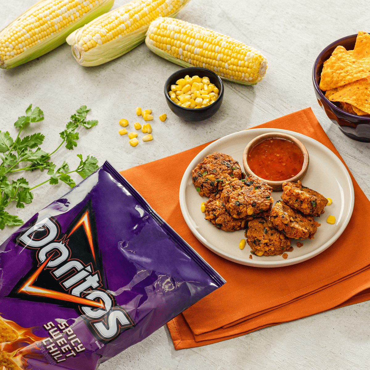 DORITOS® Spicy Sweet Chili Fritter | FLVR