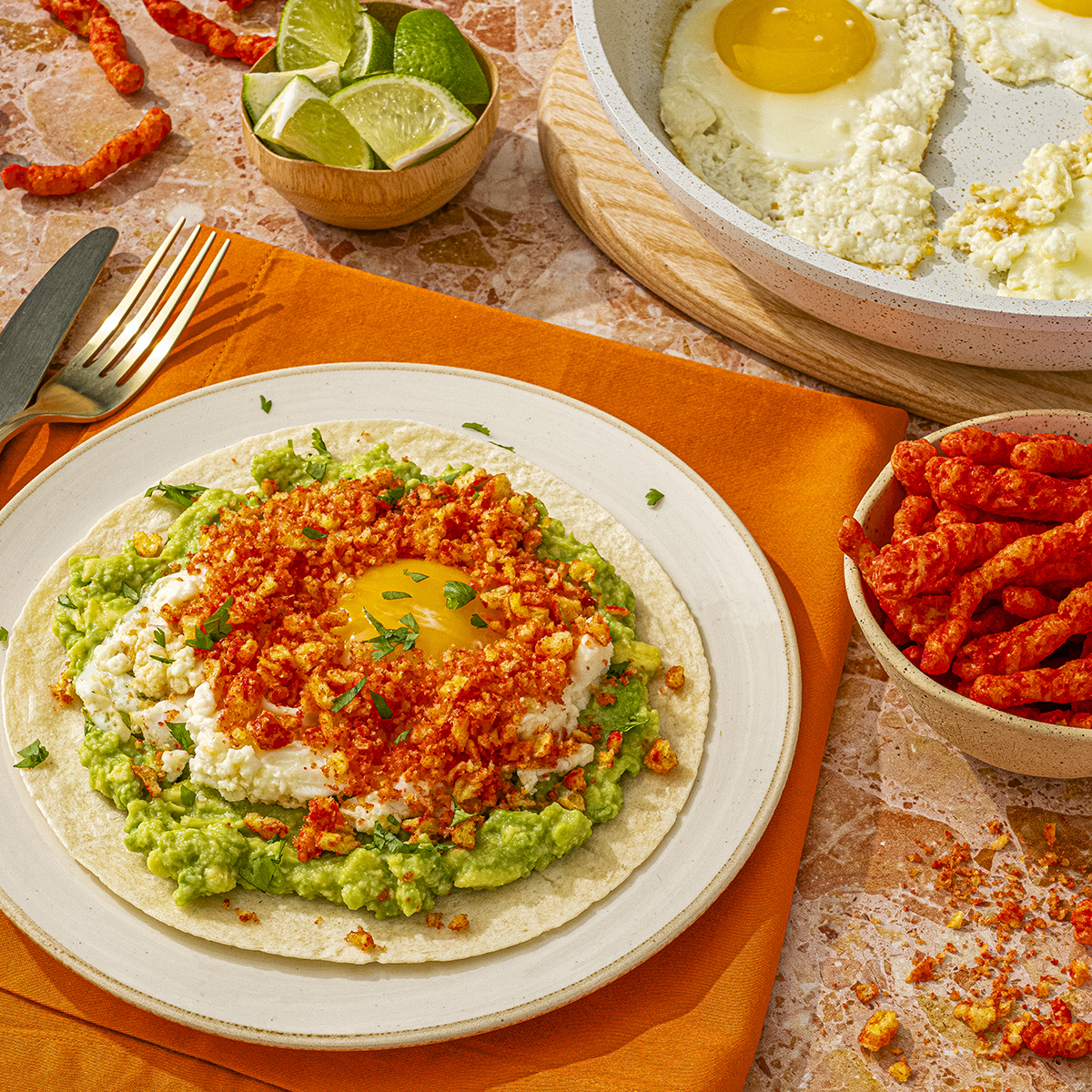CHEETOS® Crunchy FLAMIN HOT® Eggs with Feta | FLVR