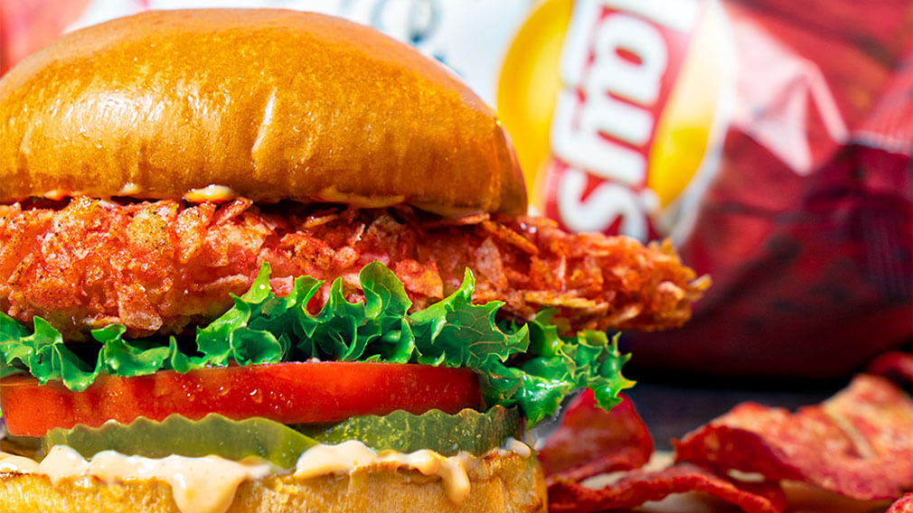 LAYS® FLAMIN HOT® Spicy Chicken Sandwich | FLVR