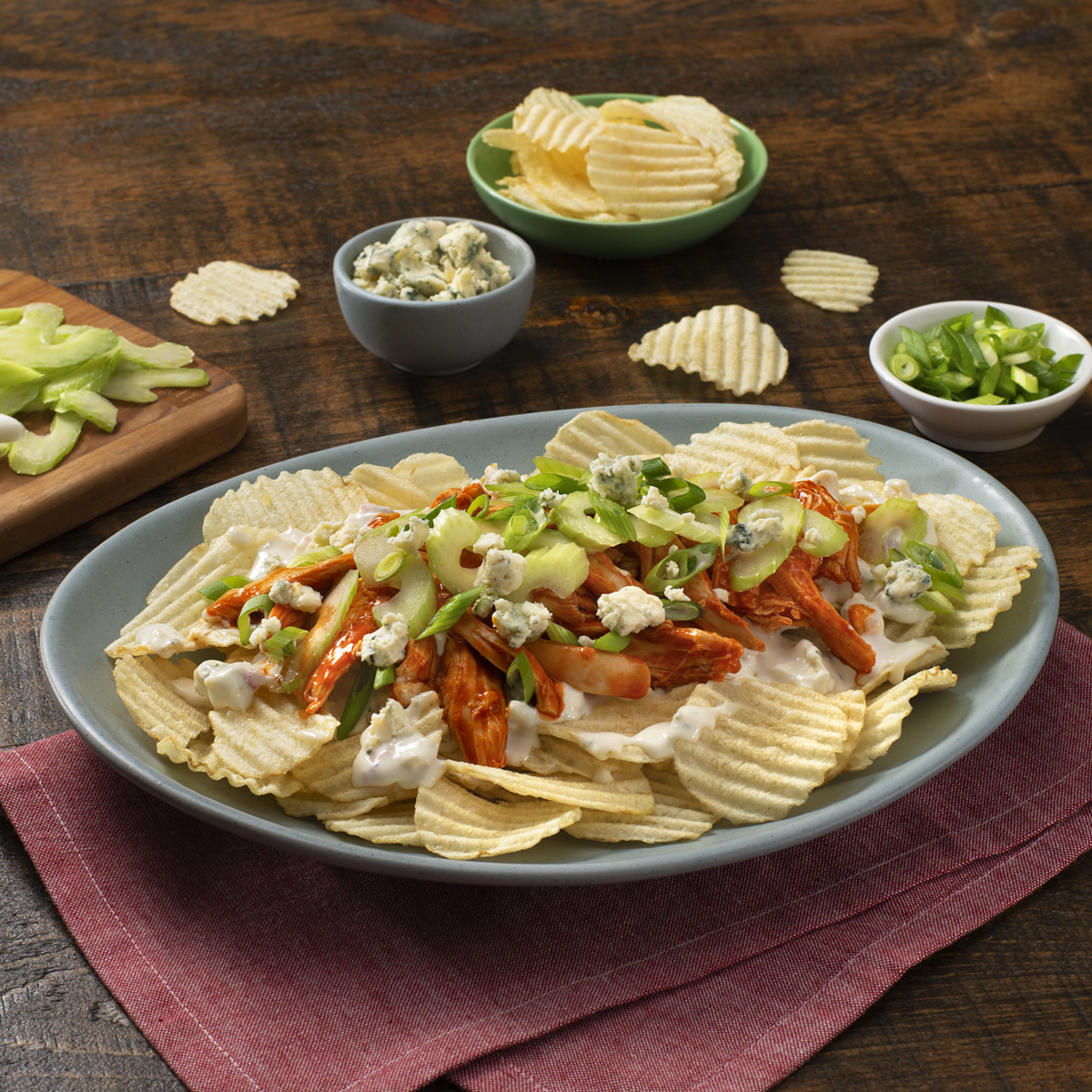 LAYS® Wavy Buffalo Chicken Nachos | FLVR