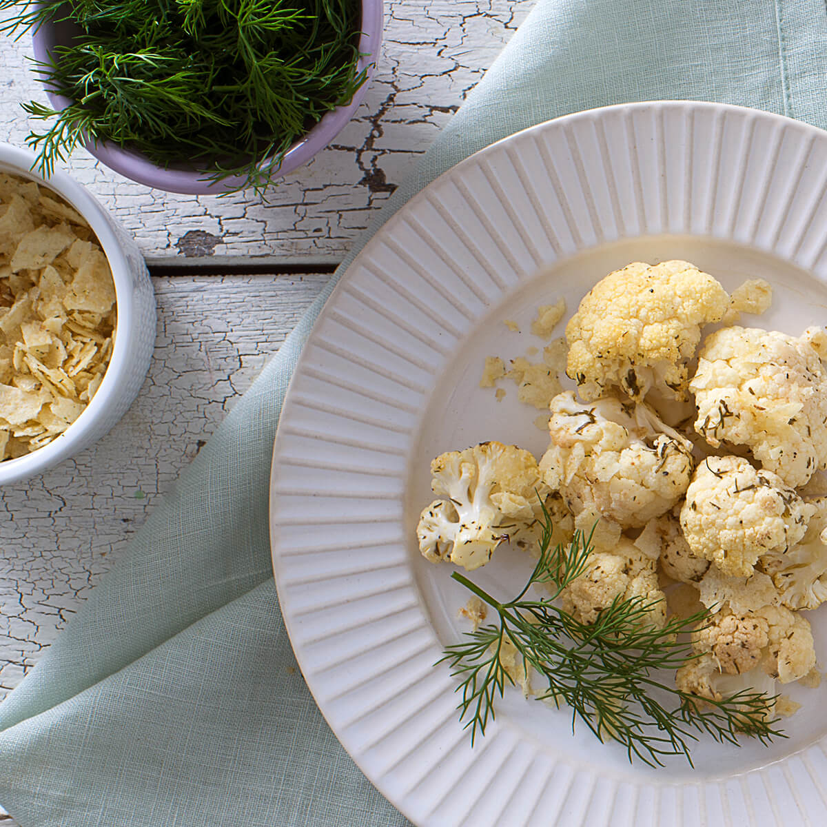Lemon-Dill Roasted Cauliflower | FLVR