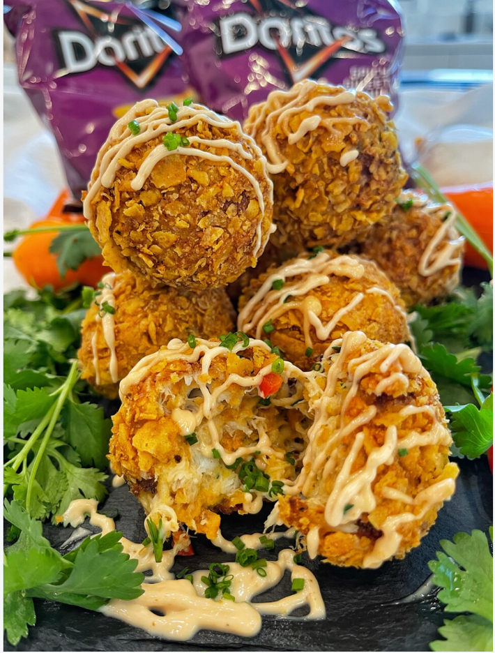 Doritos® Spicy Sweet Chili Crab Cakes With Creole Aioli FLVR