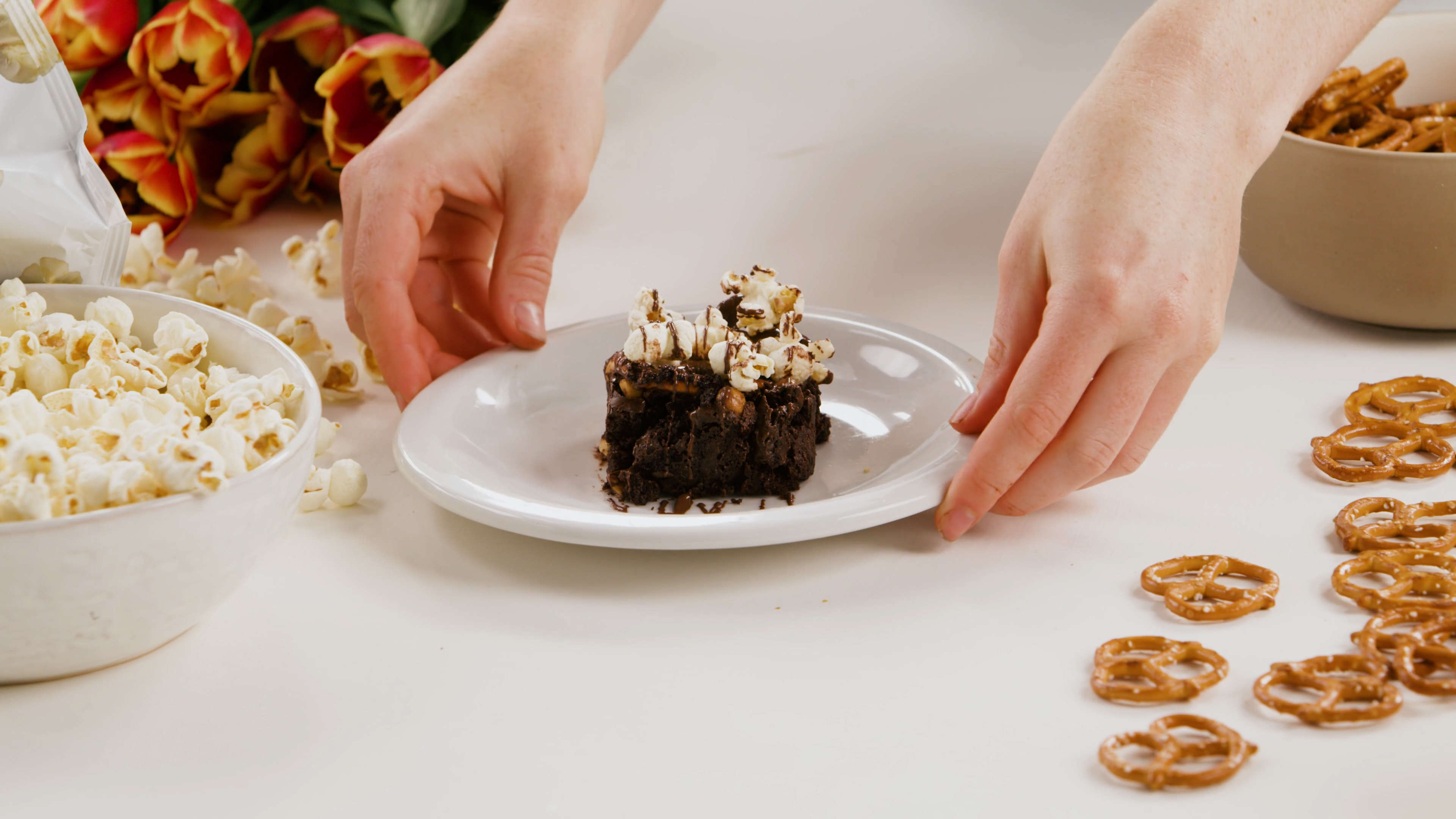 FRITO-LAY® Pretzel Popcorn Peanut Brownies | FLVR