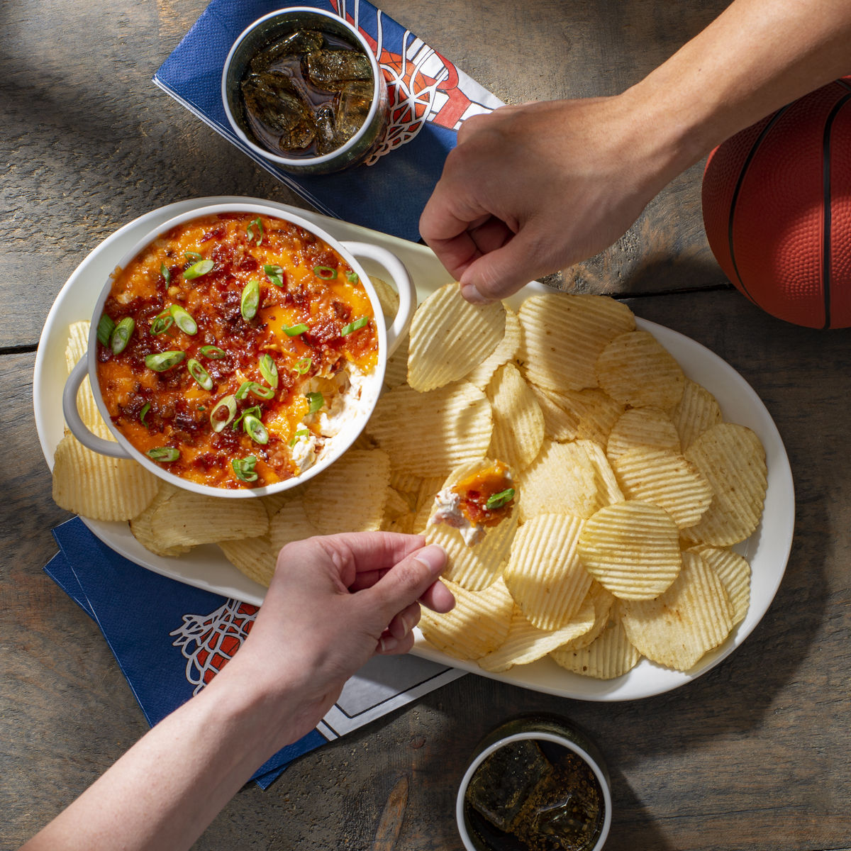 RUFFLES® Warm Basketball Cheesy Bacon Dip | FLVR